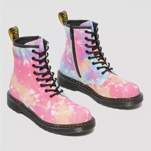 Dr. Martens 1460Y Multi Tie Dye Leather Combat Boots Youth M6 Women’s 7 EU 38